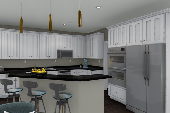 Interior - Kitchen 1 for Ranch House Plan #1060-2 - 2 bed, 2 bath
