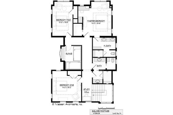 Floor Plan - Upper Floor for Cottage House Plan #928-403 - 4 bed, 2.5 bath