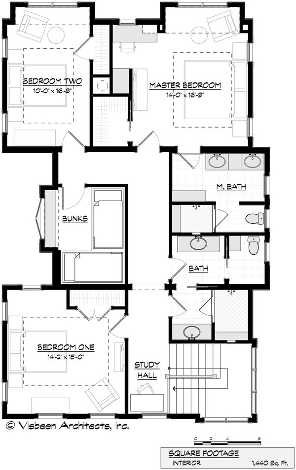 House Blueprint - Cottage Floor Plan - Upper Floor Plan #928-403