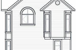 Exterior - Rear Elevation for Traditional House Plan #23-874 - 2 bed, 2 bath