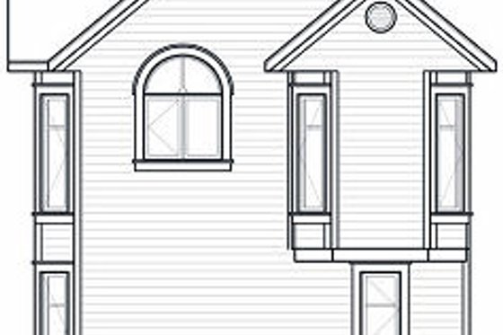 Exterior - Rear Elevation for Traditional House Plan #23-874 - 2 bed, 2 bath