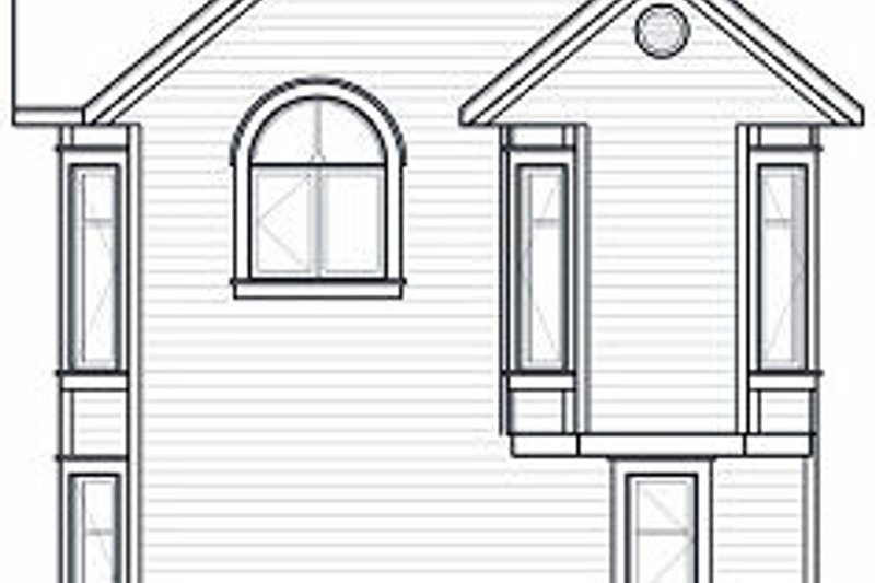 House Blueprint - Exterior - Rear Elevation for Traditional House Plan #23-874 - 2 bed, 2 bath