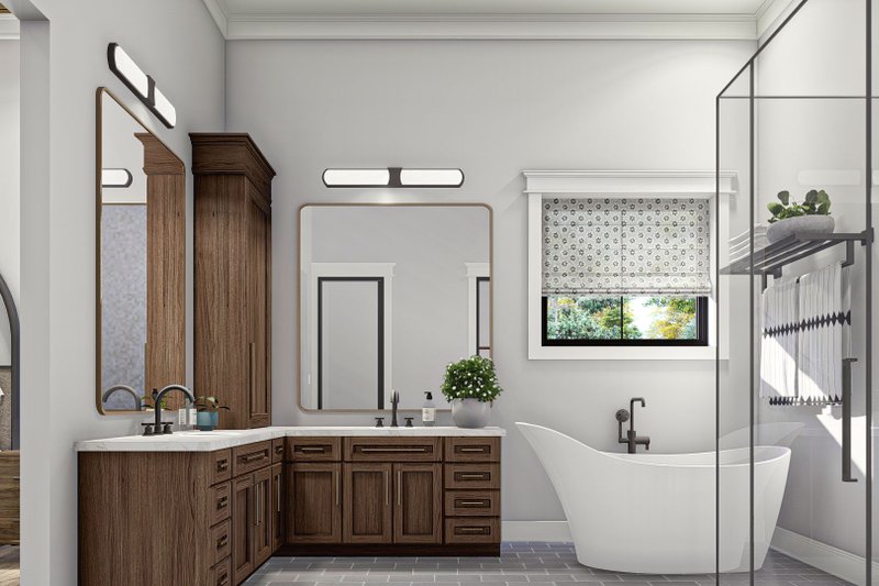 Dream House Plan - Interior - Master Bathroom for Barndominium House Plan #455-552 - 1 bed, 1.5 bath