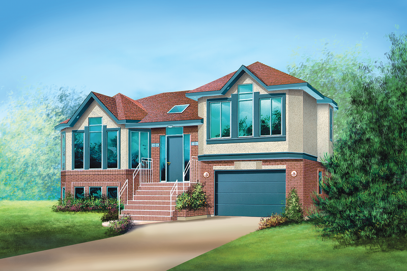 Home Plan - Contemporary Exterior - Front Elevation Plan #25-4531