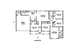 Floor Plan - Main Floor for Traditional House Plan #81-1411 - 4 bed, 2 bath