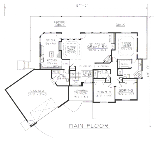 Traditional Floor Plan - Main Floor Plan #112-148