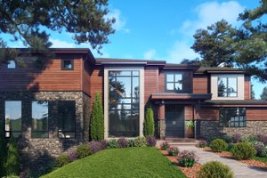 Contemporary Exterior - Front Elevation Plan #1066-118