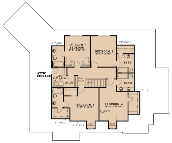 Home Plan - European Floor Plan - Upper Floor Plan #923-79