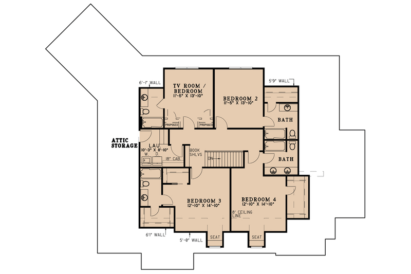 Dream House Plan - Floor Plan - Upper Floor for European House Plan #923-79 - 5 bed, 5.5 bath