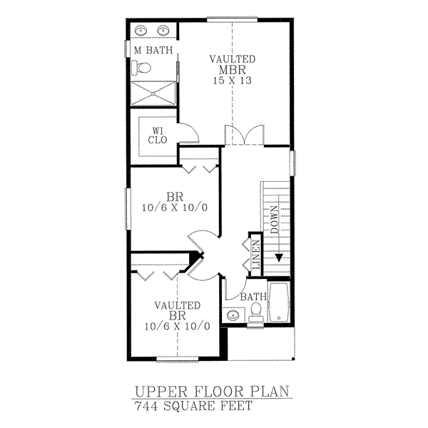 Cottage Floor Plan - Upper Floor Plan #53-127