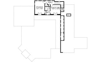 Floor Plan - Upper Floor for Mediterranean House Plan #80-154 - 3 bed, 2.5 bath