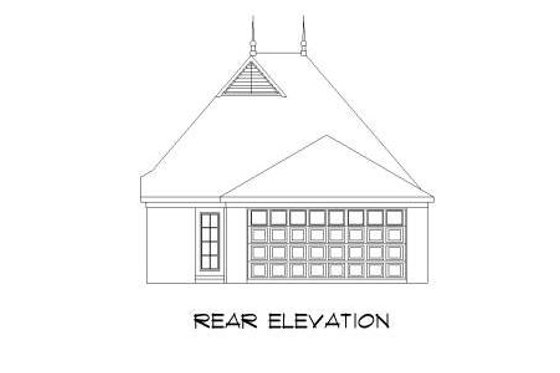 Exterior - Rear Elevation for European House Plan #424-74 - 3 bed, 2 bath