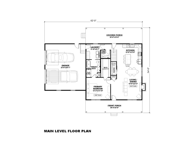 House Blueprint - Farmhouse Floor Plan - Main Floor Plan #1117-35