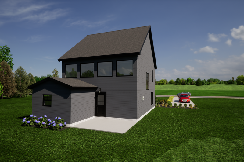 House Design - Exterior - Rear Elevation 1 for Contemporary House Plan #1116-5 - 3 bed, 2.5 bath
