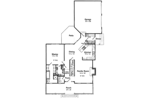 Floor Plan - Main Floor for Country House Plan #41-131 - 3 bed, 2.5 bath