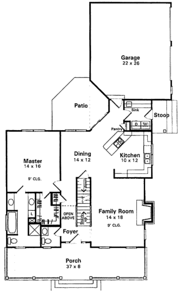House Design - Country Floor Plan - Main Floor Plan #41-131