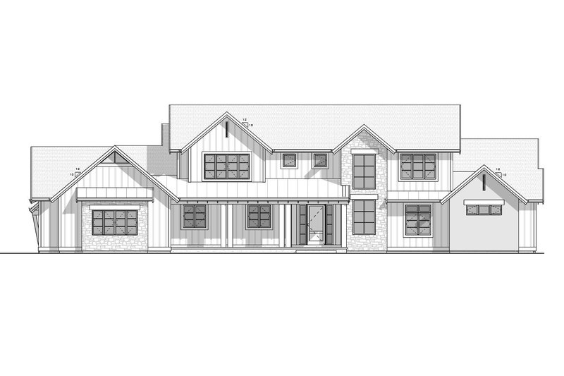 Home Plan - Exterior - Front Elevation 3 for Farmhouse House Plan #1086-23 - 4 bed, 2.5 bath