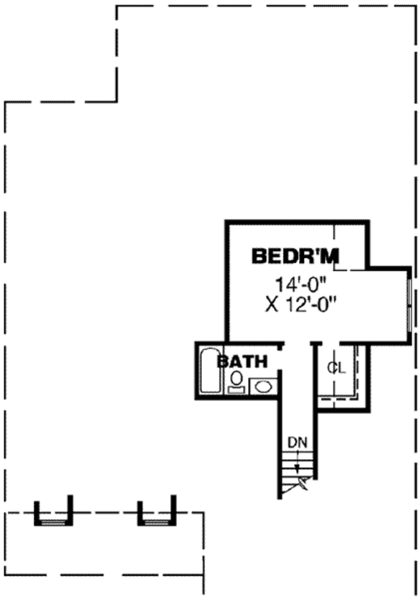 Traditional Floor Plan - Upper Floor Plan #34-205