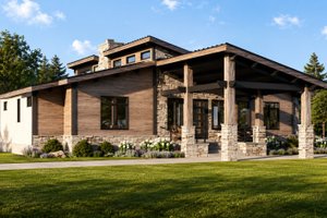 House Blueprint - Exterior - Front Elevation for Modern House Plan #1064-500 - 3 bed, 3.5 bath