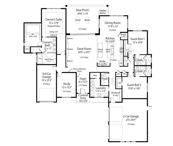 Home Plan - Contemporary Floor Plan - Main Floor Plan #938-146