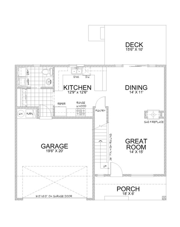 Contemporary Floor Plan - Main Floor Plan #112-202