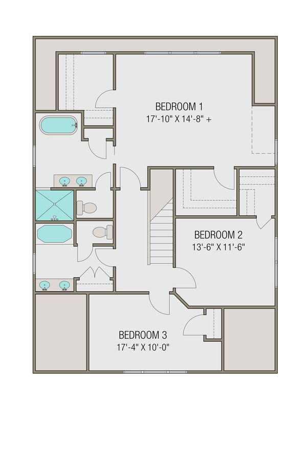 Dream House Plan - Craftsman Floor Plan - Upper Floor Plan #461-47
