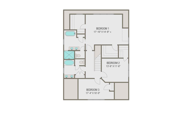 Home Plan - Floor Plan - Upper Floor for Craftsman House Plan #461-47 - 4 bed, 3 bath