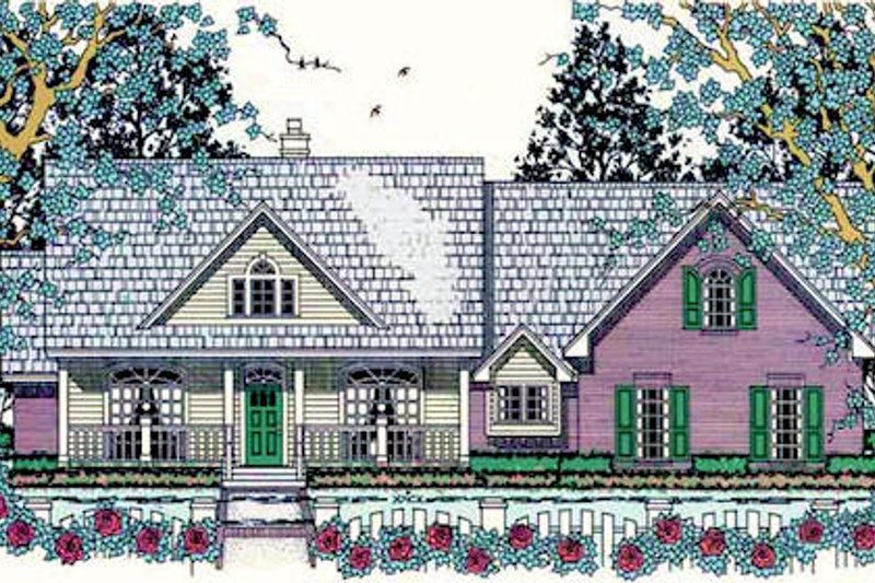 Home Plan - Southern Exterior - Front Elevation Plan #42-395