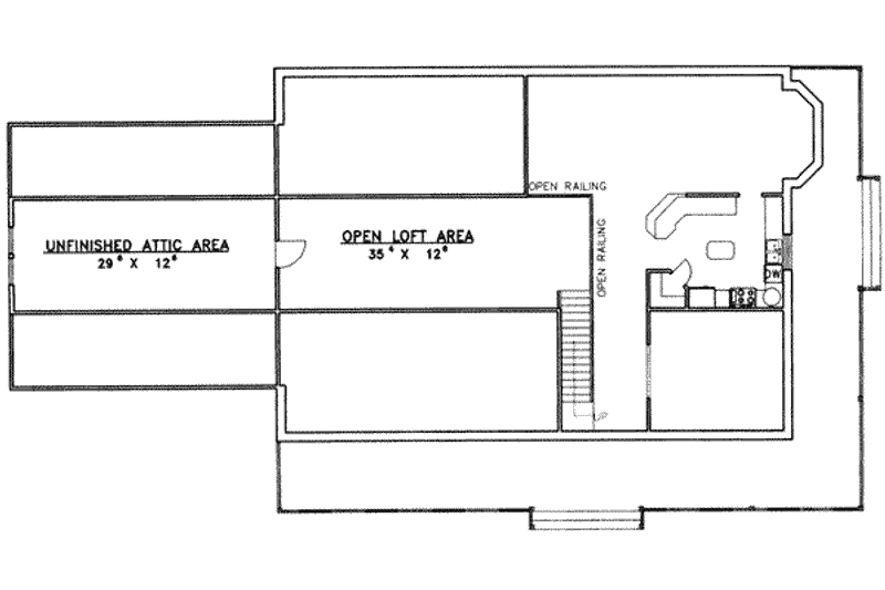 Dream House Plan - Floor Plan - Upper Floor for Traditional House Plan #117-323 - 3 bed, 2 bath