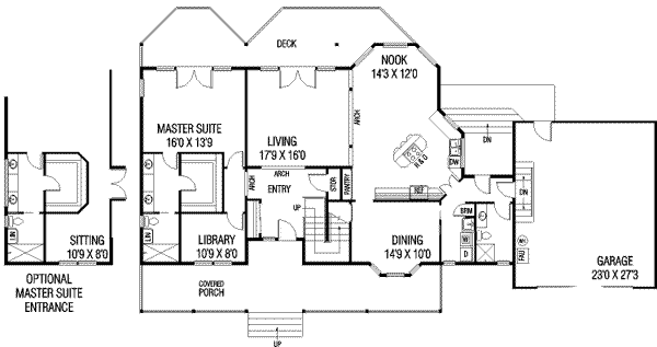 Home Plan - Traditional Floor Plan - Main Floor Plan #60-575