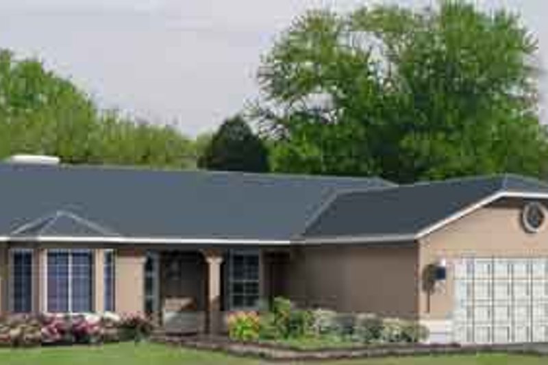 House Plan Design - Adobe / Southwestern Exterior - Front Elevation Plan #1-268