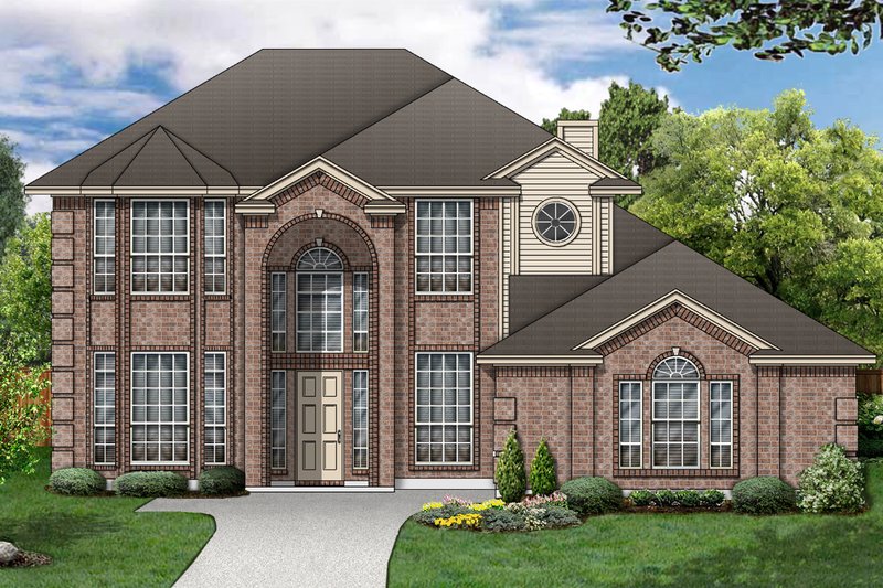 Dream House Plan - Traditional Exterior - Front Elevation Plan #84-382