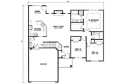 Ranch Style House Plan - 3 Beds 2 Baths 1438 Sq/Ft Plan #67-782 