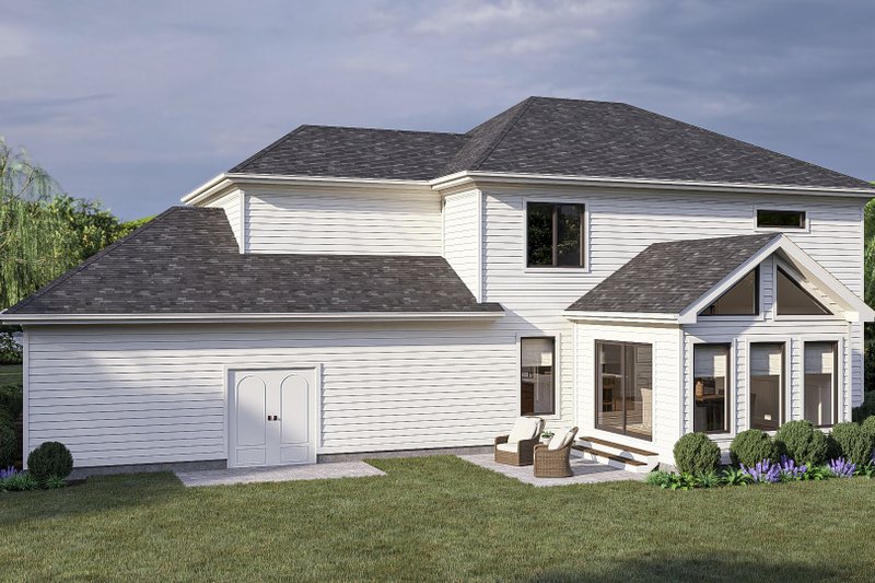 House Design - Exterior - Rear Elevation for Colonial House Plan #455-332 - 4 bed, 3.5 bath