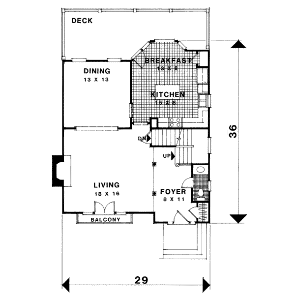 Dream House Plan - European Floor Plan - Main Floor Plan #56-155
