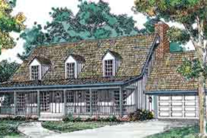 Dream House Plan - Country Exterior - Front Elevation Plan #72-448