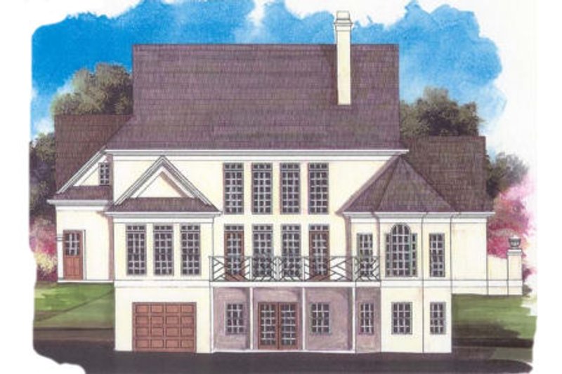 Architectural House Design - Exterior - Rear Elevation for Traditional House Plan #119-361 - 4 bed, 2.5 bath