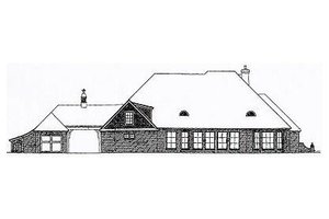 Exterior - Rear Elevation for European House Plan #310-230 - 4 bed, 4.5 bath