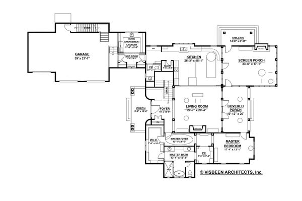 House Design - Farmhouse Floor Plan - Main Floor Plan #928-10