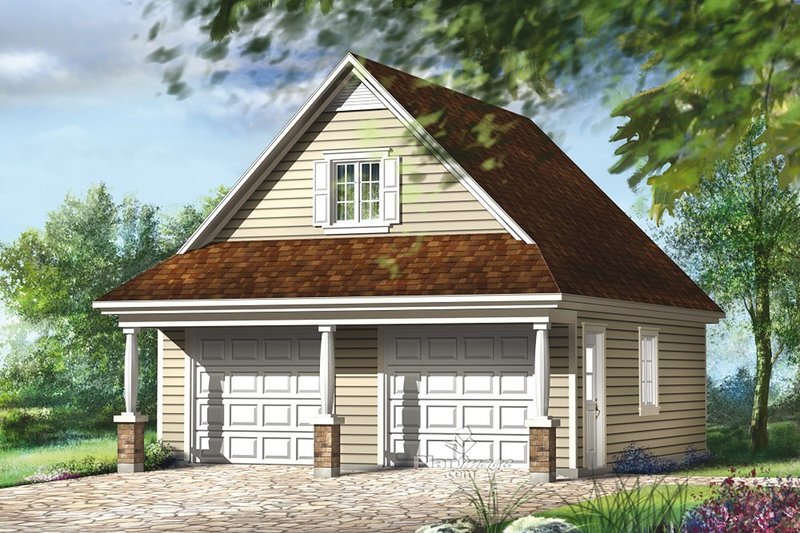 Architectural House Design - Traditional Exterior - Front Elevation Plan #25-4872