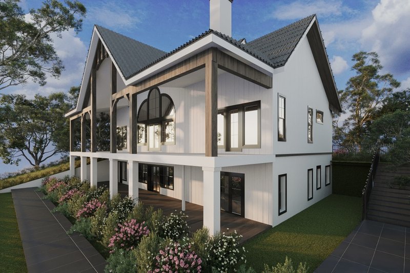 House Blueprint - Exterior - Other Elevation 1 for Ranch House Plan #54-460 - 3 bed, 2.5 bath