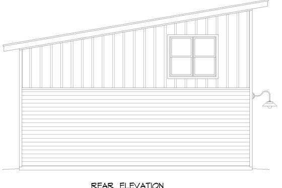 Exterior - Rear Elevation for Contemporary House Plan #932-761, 0 bath