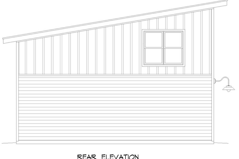 House Design - Exterior - Rear Elevation for Contemporary House Plan #932-761, 0 bath