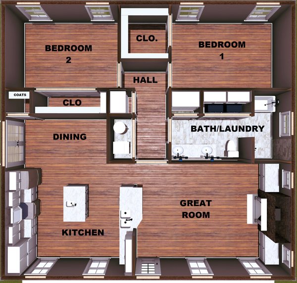 Farmhouse Floor Plan - Other Floor Plan #44-233