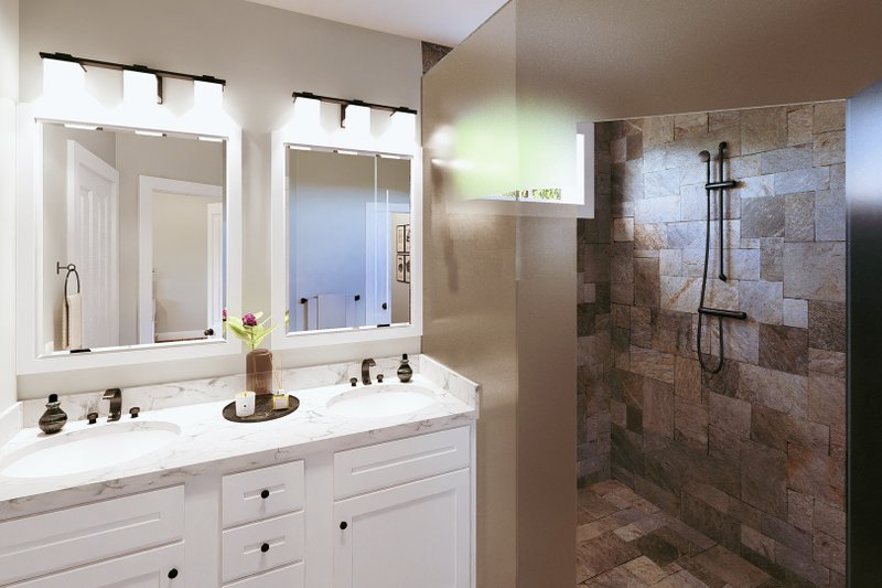 House Plan Design - Interior - Master Bathroom 1 for Farmhouse House Plan #44-290 - 3 bed, 2 bath