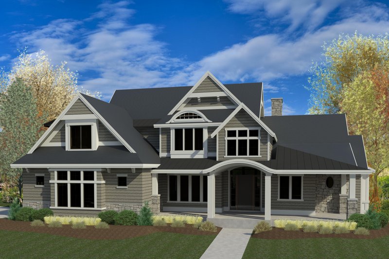 Architectural House Design - Craftsman Exterior - Front Elevation Plan #920-1