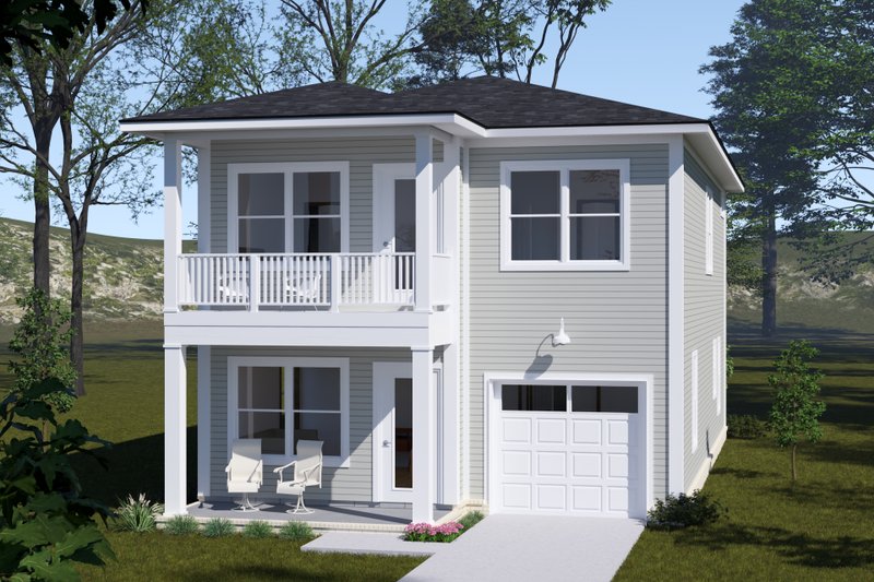 House Blueprint - Modern Exterior - Front Elevation Plan #513-2324
