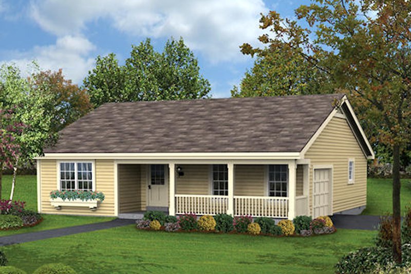 Dream House Plan - Cottage Exterior - Front Elevation Plan #57-359