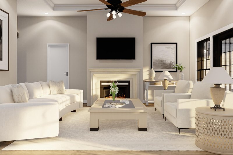 Home Plan - Interior - Family Room for European House Plan #17-1180 - 4 bed, 2.5 bath