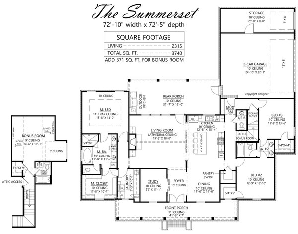 Farmhouse Floor Plan - Main Floor Plan #1074-86